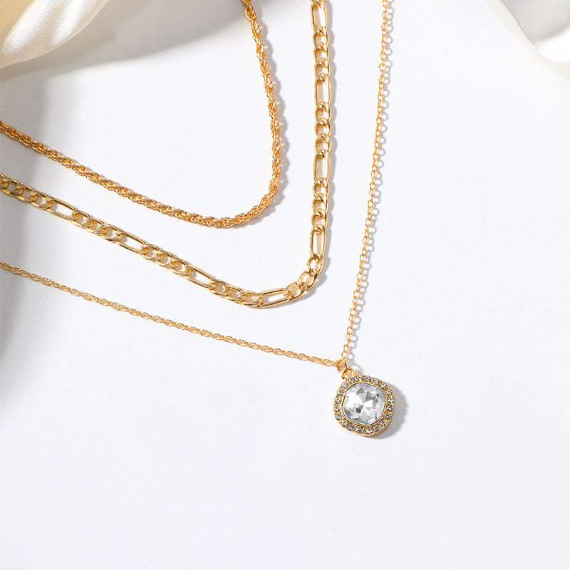 Rhinestones Multi Layer Necklace