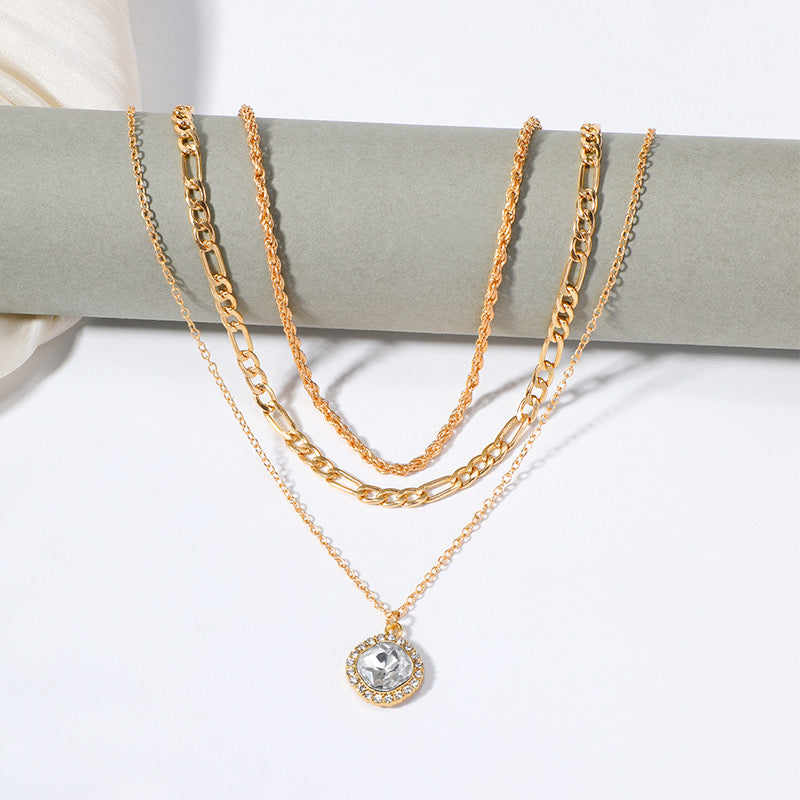 Rhinestones Multi Layer Necklace