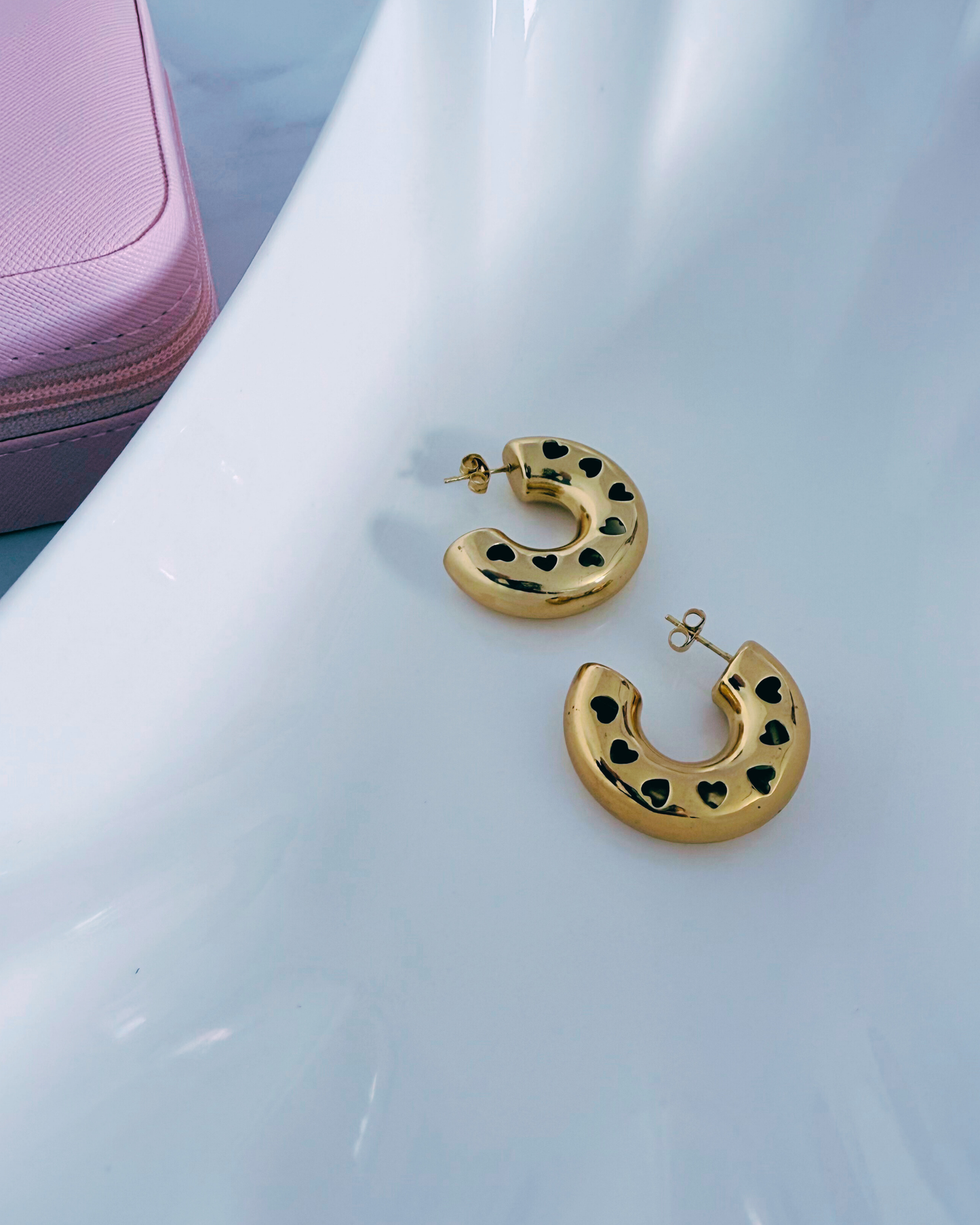 Chunky Heart  Earrings