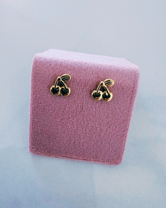 Gold Cherry Blossom Earrings